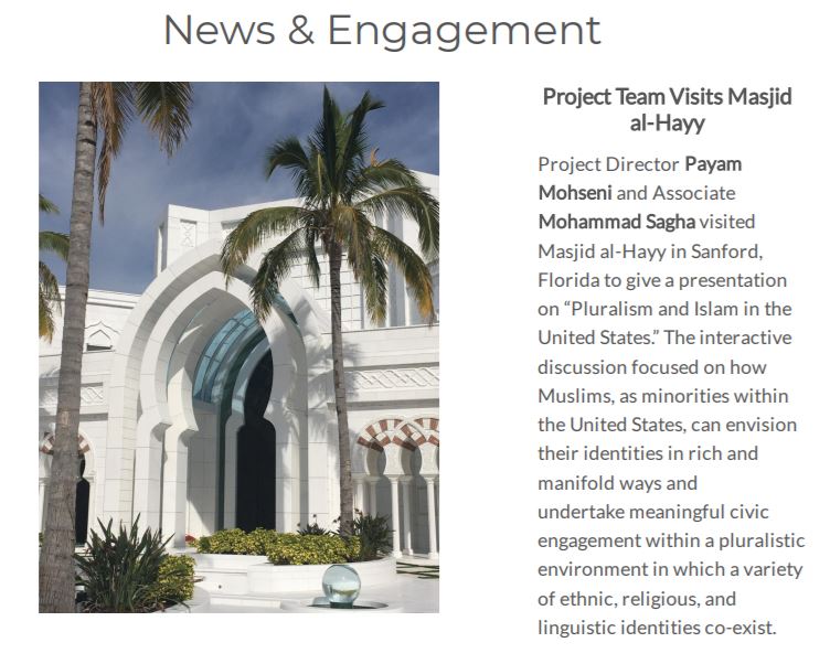 Islam and Pluralism Workshop at Masjid al-Hayy